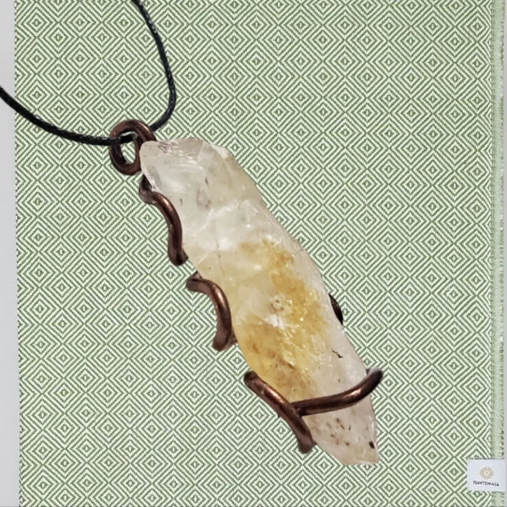 Natural Quartzite Pendant w/ Adjustable Cord